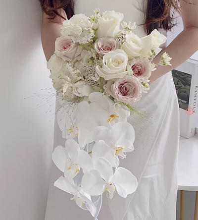 Cascading Bridal Bouquets