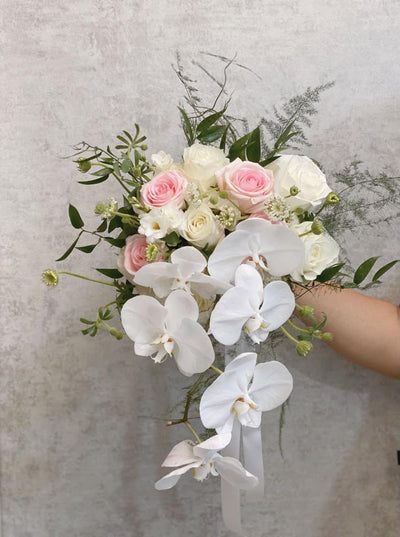 Cascading Bridal Bouquets