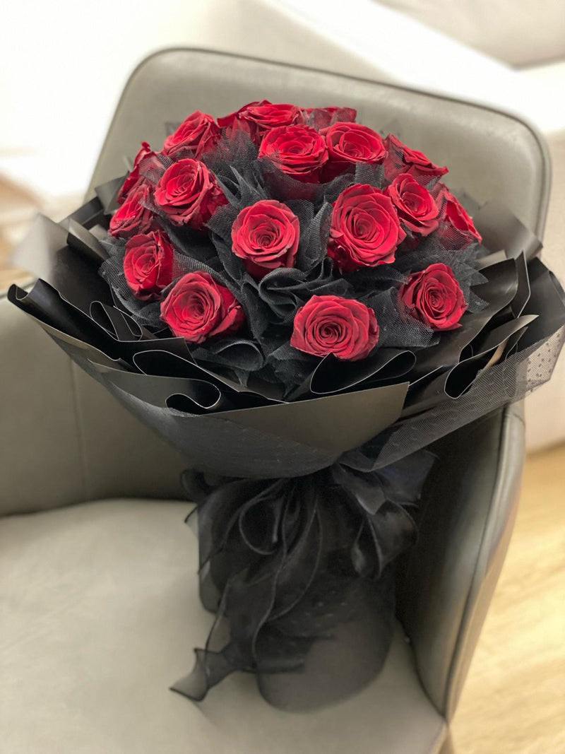 Large Preserved Red Roses Bouquet