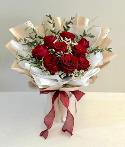Signature Long Bouquet - Red Roses