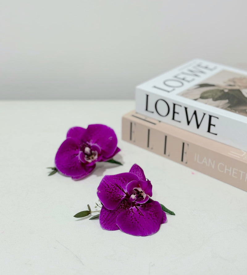 2 Sets Boutonniere - Orchid