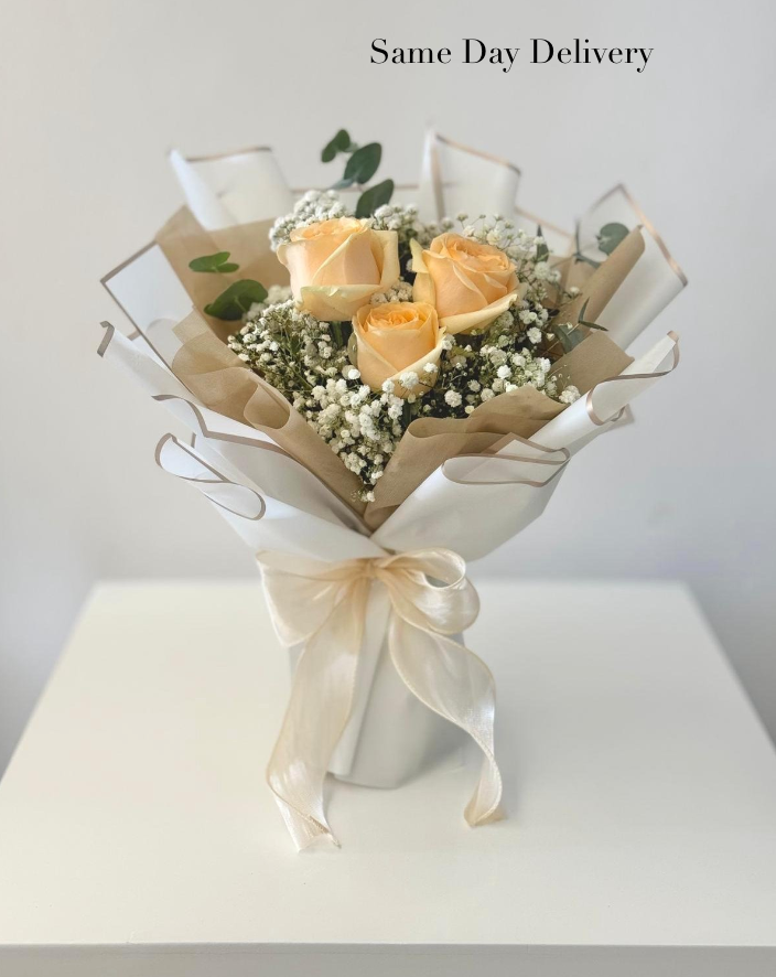 Classic Roses Bouquet - 3 Stalks
