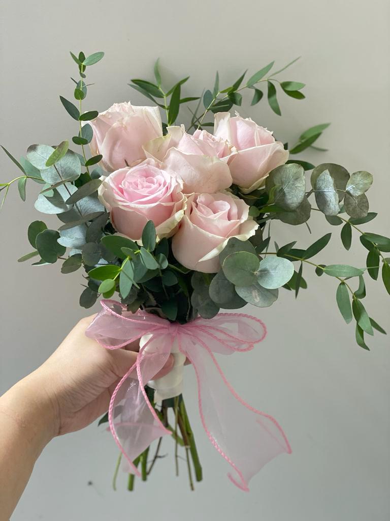 Bridesmaid Nosegay Roses Bouquet - 5 Sets