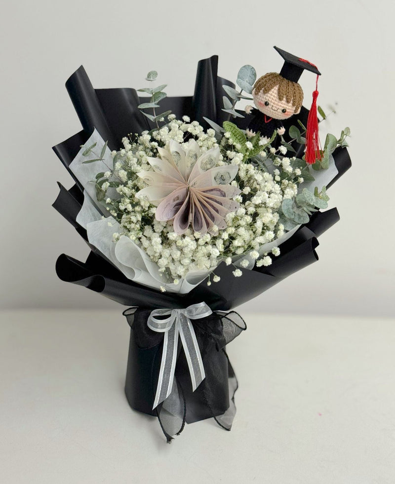 Graduation Money Bouquet - Crochet Boy