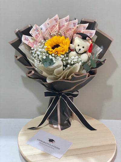 Graduation Money Bouquet - Sunflower
