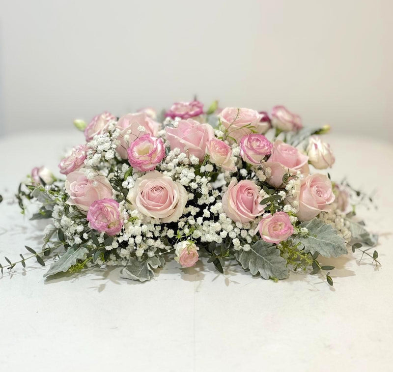 Long & Low Table Centrepiece - Roses