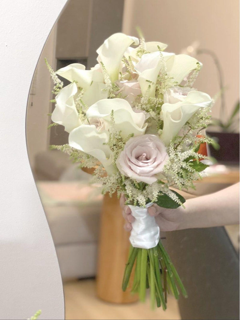 Pageant Calla Lilies Bridal Bouquet - Garden Style