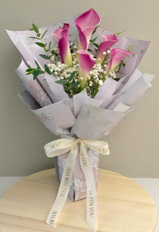 Petite Purple Calla Lilies Bouquet