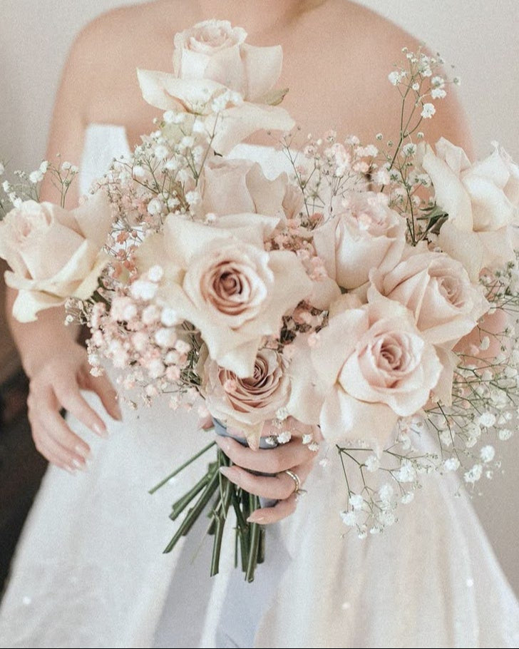 Natural & Wild Roses Bridal Bouquet - Whimsical