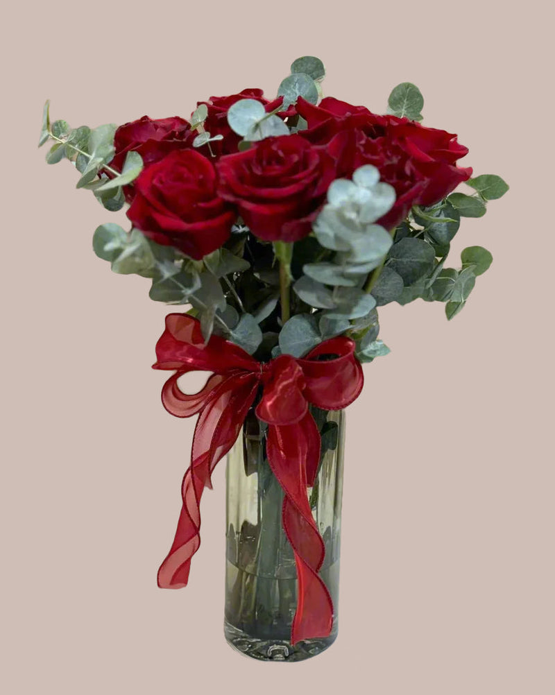 Tall Vase - Roses