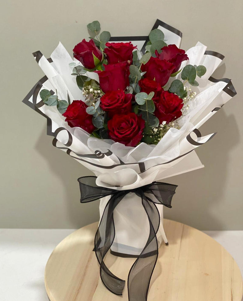 Signature Long Bouquet - Red Roses