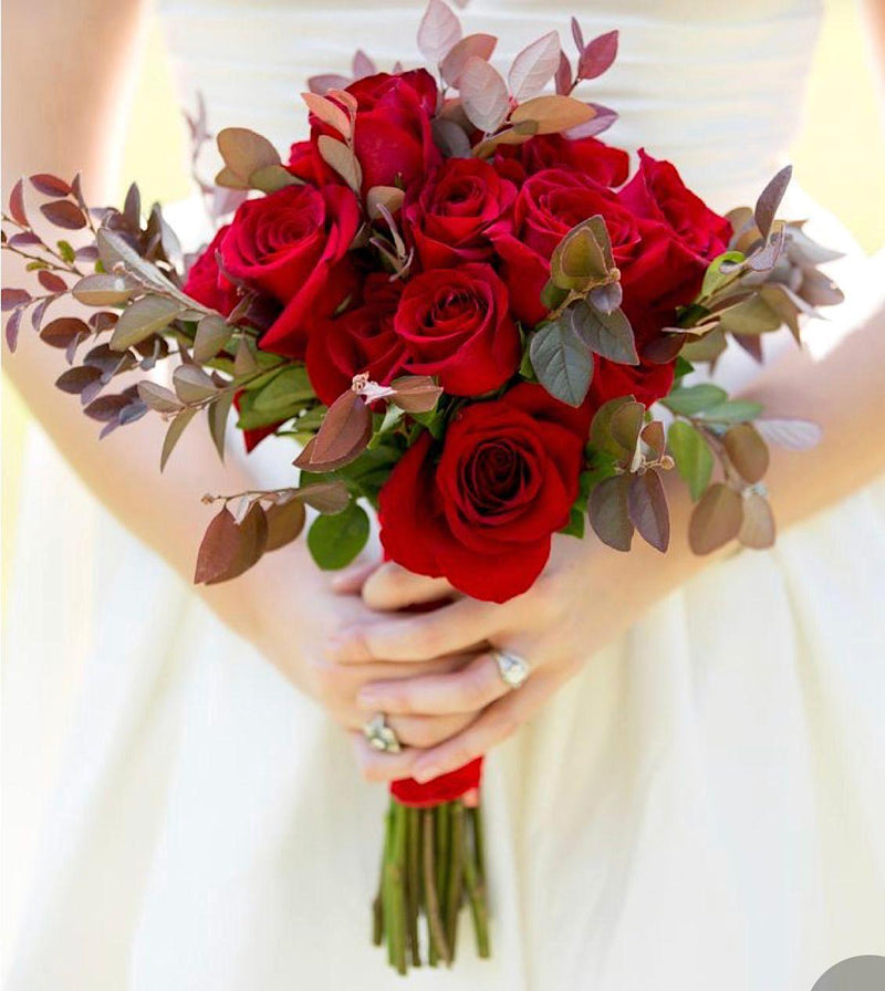 Natural & Wild Roses Bridal Bouquet - Autumn