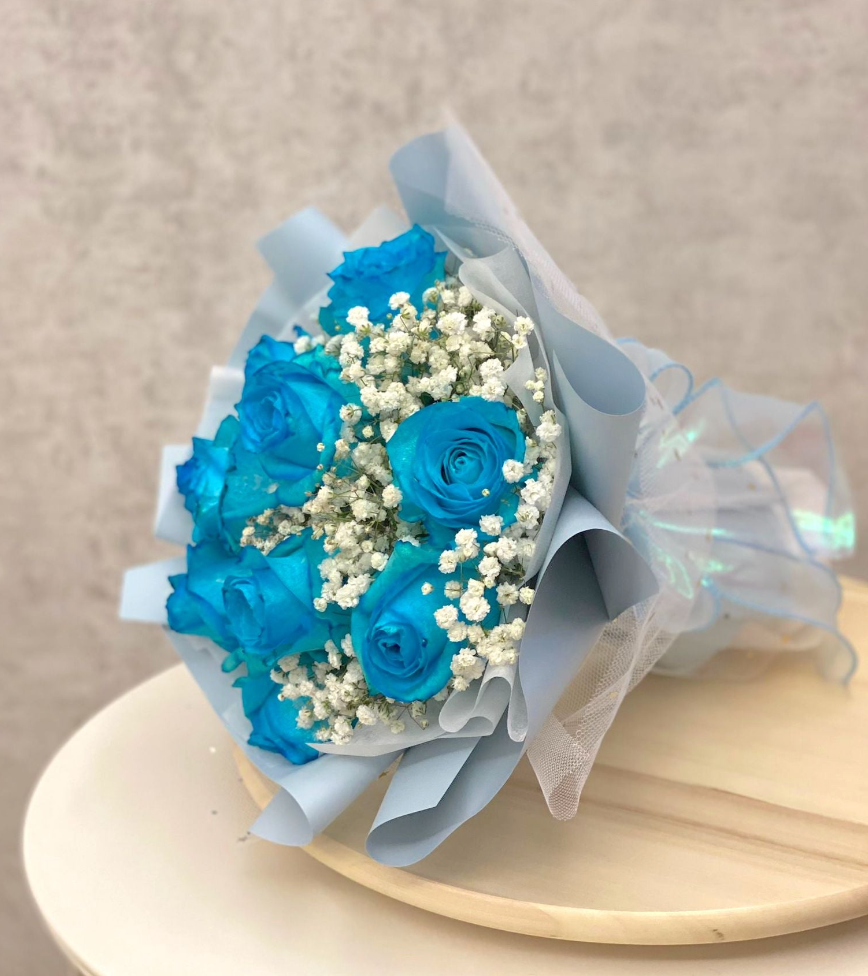 Round Shaped Roses Signature Round Roses Bouquet - 10 Roses – www.wgifts.sg