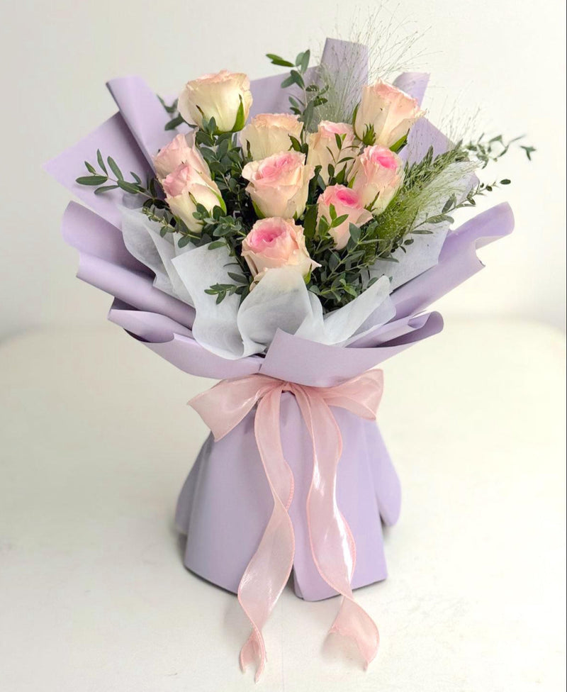 Signature Long Bouquet - Blush Pink