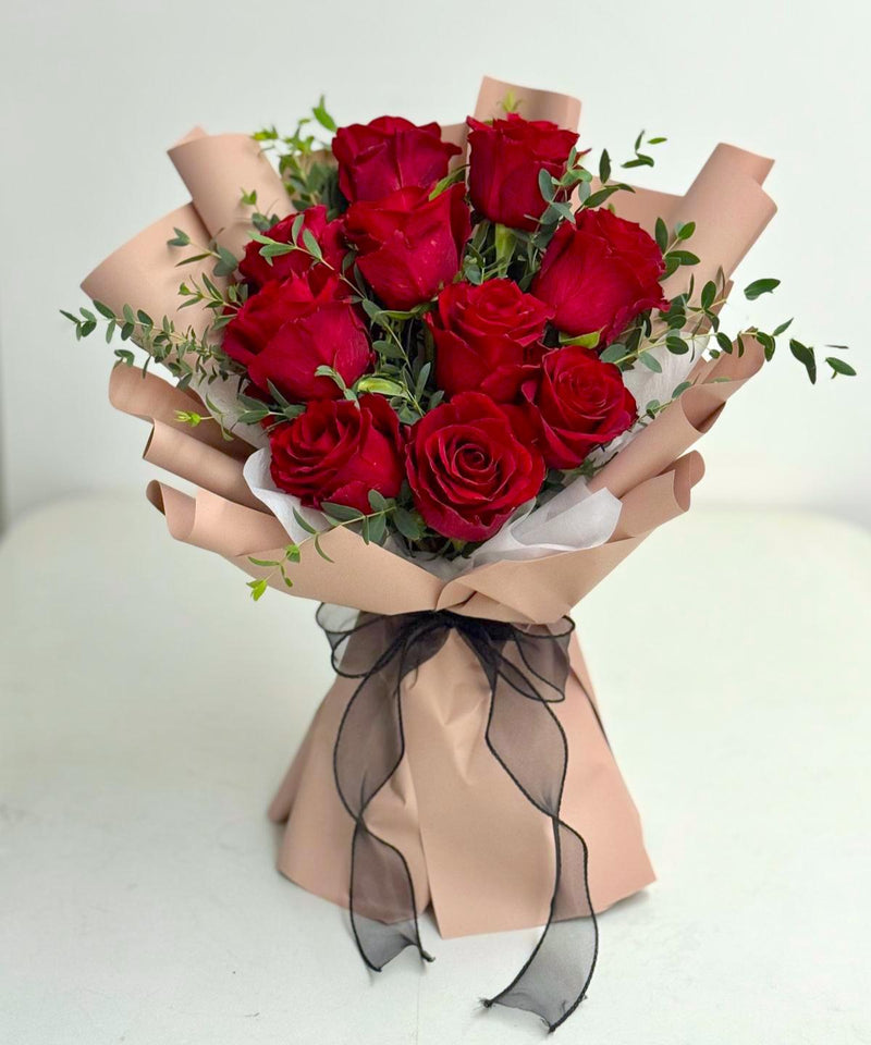 Signature Long Bouquet - Red Roses