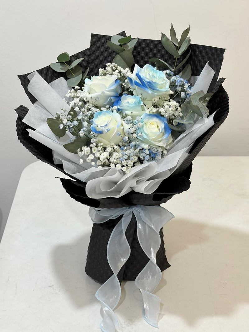 Tinted Blue Roses Bouquet