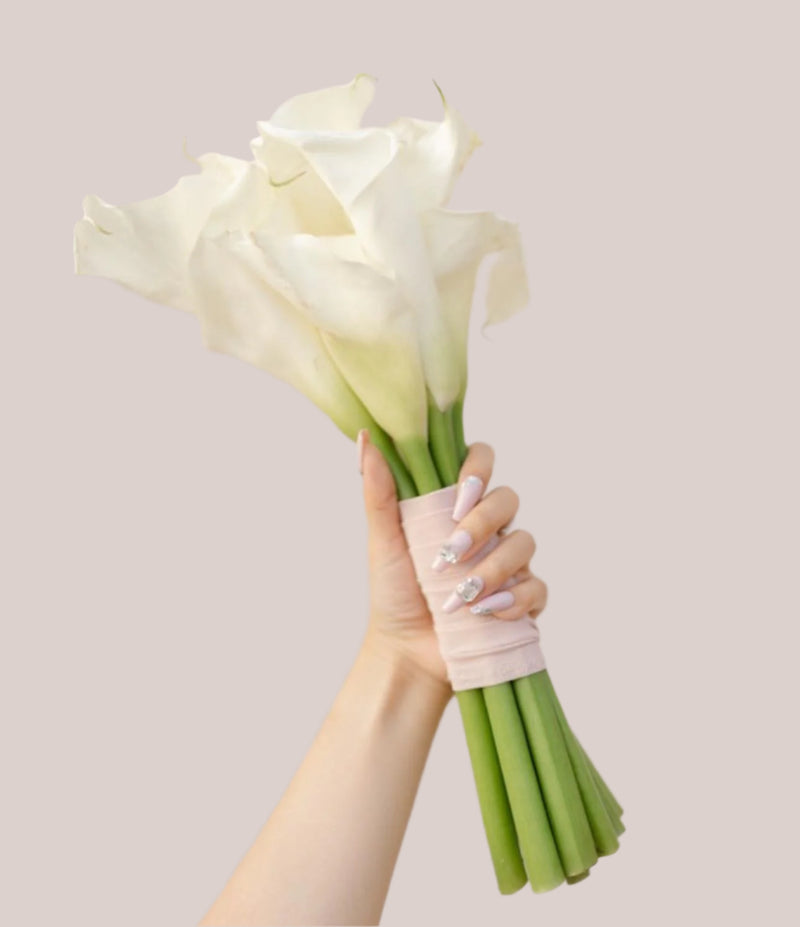 Pageant Calla Lilies Bridal Bouquet - Pristine
