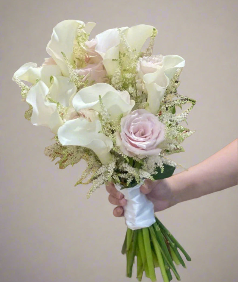 Pageant Calla Lilies Bridal Bouquet - Garden Style